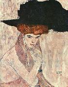 Gustav Klimt The Black Feather Hat Sweden oil painting artist